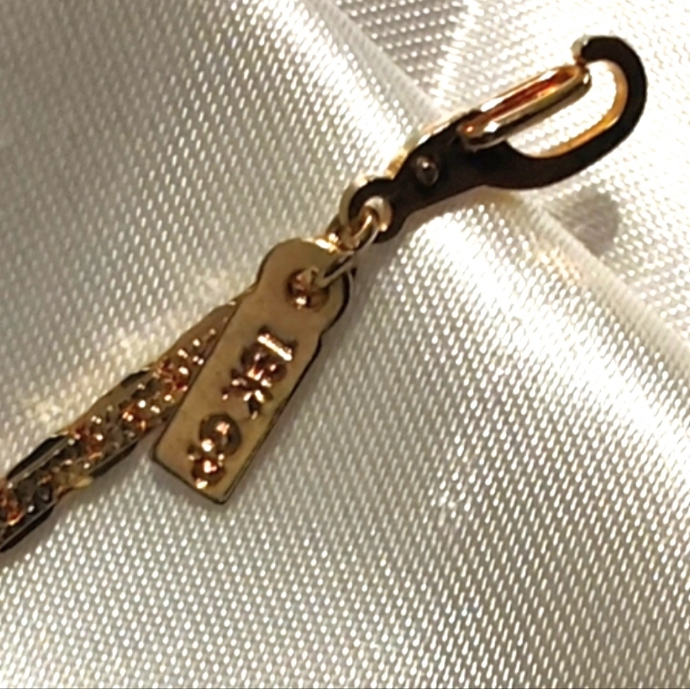 Vintage 18 Kt Gold Plated 7 Inch Bracelet - Picture 2 of 6